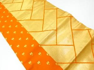 檜垣に花模様織出し名古屋帯